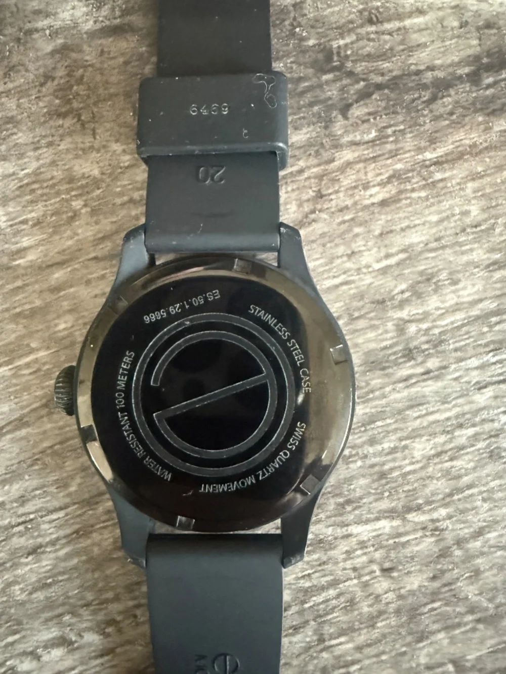 ESQ One Black Strap Watch with White Dial